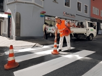 <p>Erneuerung der Bodenmarkierungen</p>